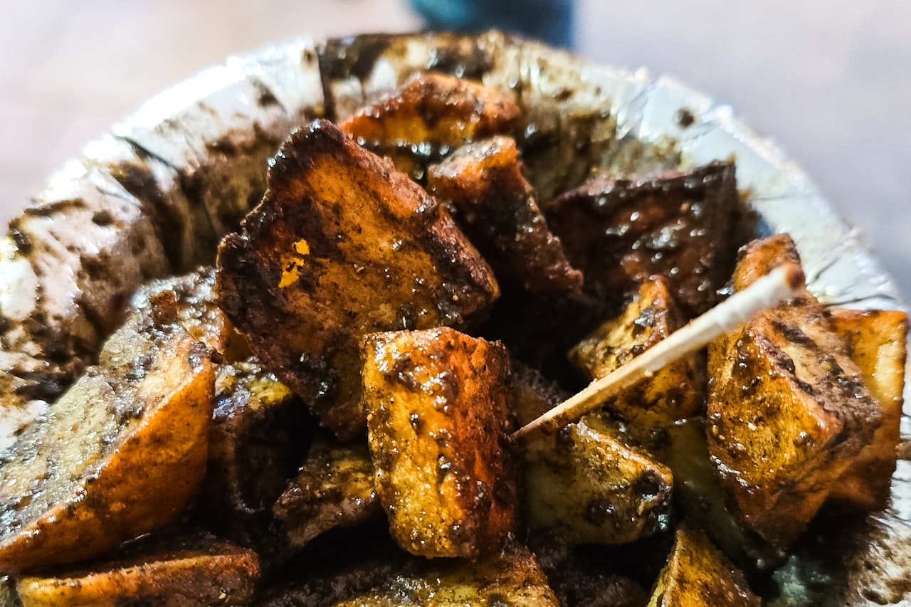 Street food being prepared and served in India